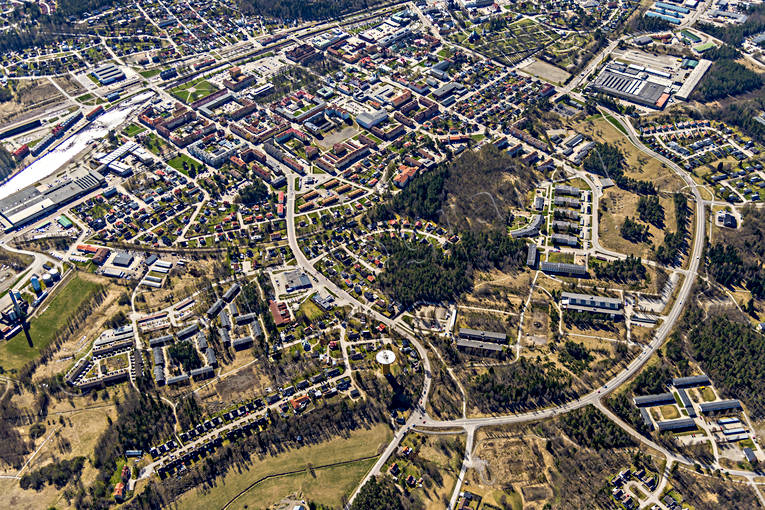 aerial photo, aerial photo, aerial photos, aerial photos, drone aerial, drnarfoto, Halsingland, Norrberget, Norrmyran, samhllen, spring, stder, Sderhamn