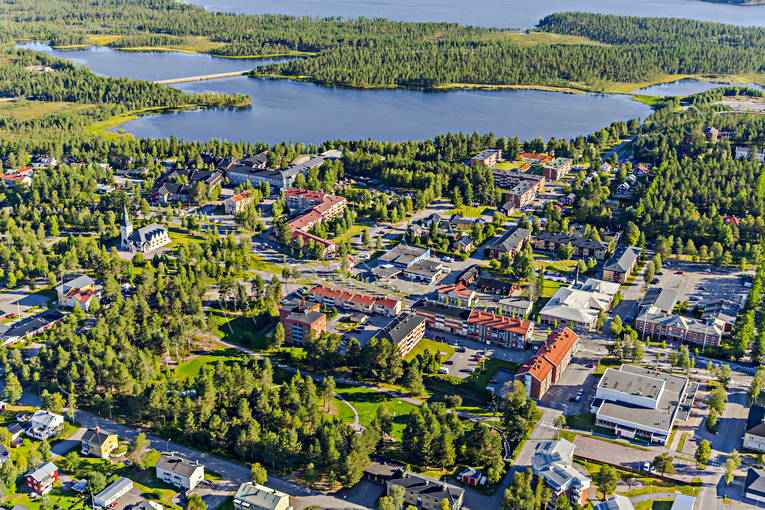 aerial photo, aerial photo, aerial photos, aerial photos, Arvidsjaur, drone aerial, drnarfoto, Lapland, samhllen, summer