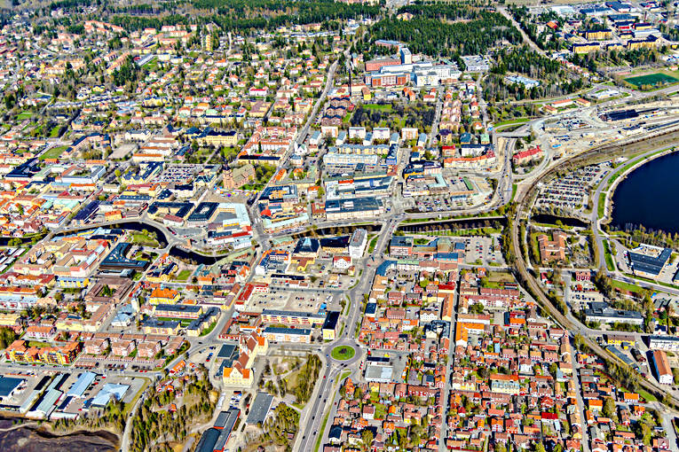 aerial photo, aerial photo, aerial photos, aerial photos, centre, Dalarna, drone aerial, drnarfoto, Falun, Falun, spring, stder