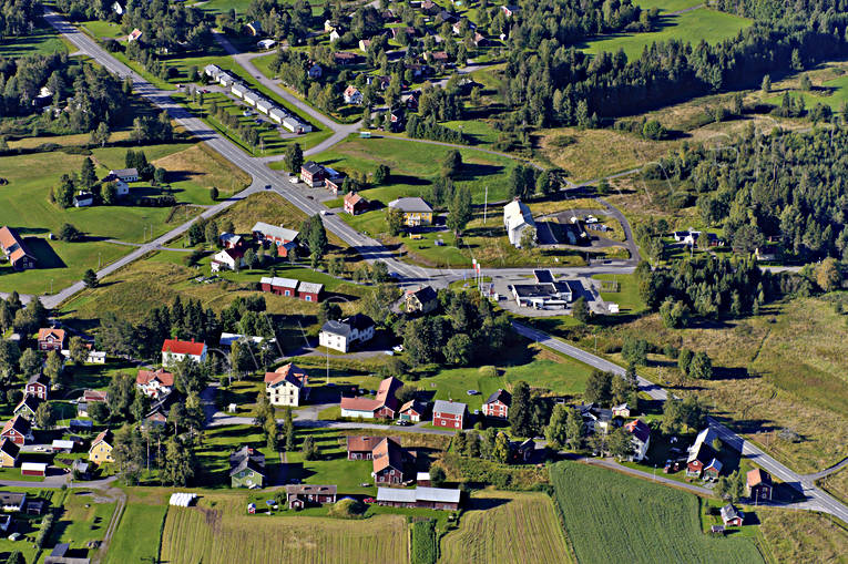 aerial photo, aerial photo, aerial photos, aerial photos, cabins, drone aerial, drnarfoto, farms, Hammerdal, Jamtland, OKQ8, samhllen, summer