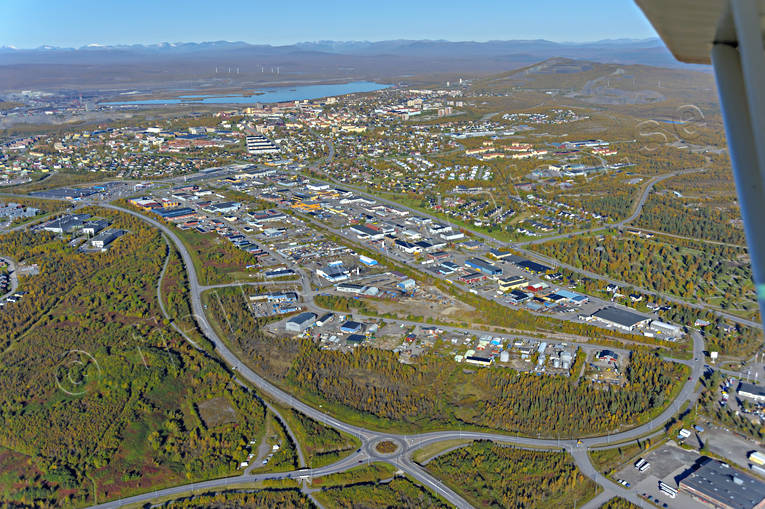 aerial photo, aerial photo, aerial photos, aerial photos, autumn, drone aerial, drnarfoto, Kiruna, Lapland, stder, Stllverket industriomrde, Vstra industriomrdet