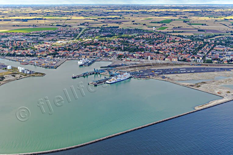 aerial photo, aerial photo, aerial photos, aerial photos, drone aerial, drnarfoto, ferries, hamnpirar, port, samhllen, Skne, summer, Trelleborg, Trelleborgsrnnan