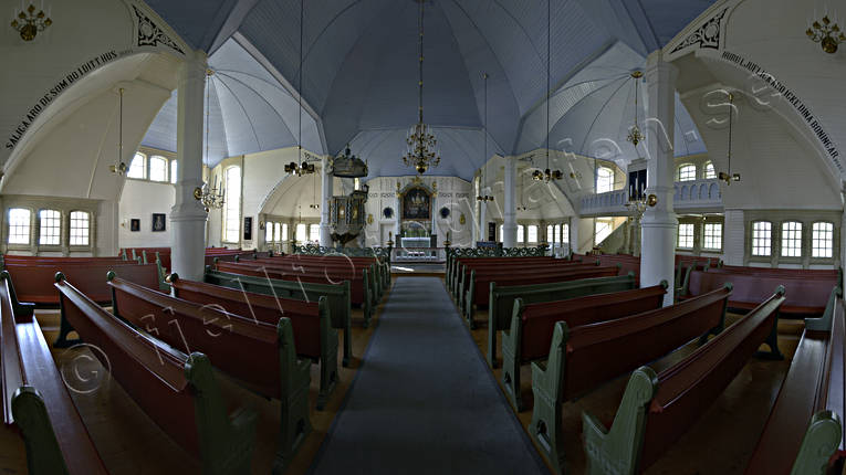 Arjeplog, buildings, church, church, churches, engineering projects, interior, Lapland