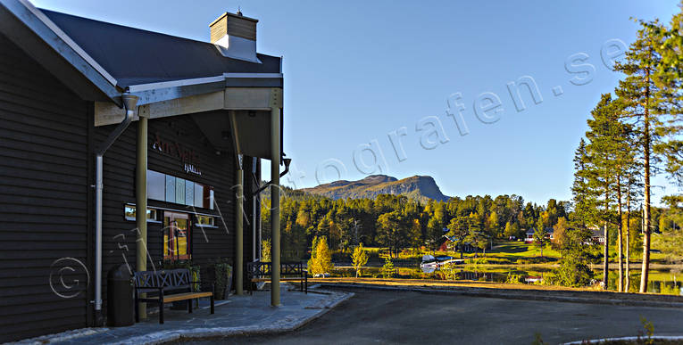 Arrenjarka, autumn, cottage village, chalet complex, huvudbyggnad, installations, Lapland, mountain village