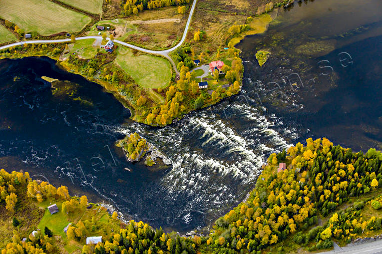 aerial photo, aerial photo, aerial photos, aerial photos, are river, autumn, Bodsjsundet, drone aerial, drnarfoto, fishing spots, Jamtland, watercourse
