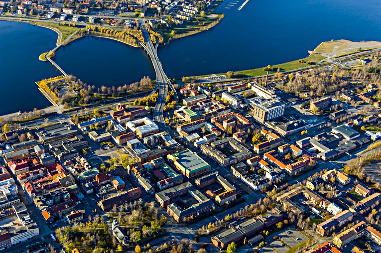 aerial photo, aerial photo, aerial photos, aerial photos, autumn, centre, drone aerial, drnarfoto, Jamtland, Ostersund, stder