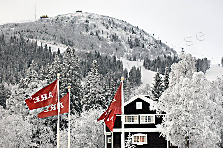 Are, Areskutan, court, flag, flags, Hummeln, Jamtland, samhllen, ski slopes, ski-slope
