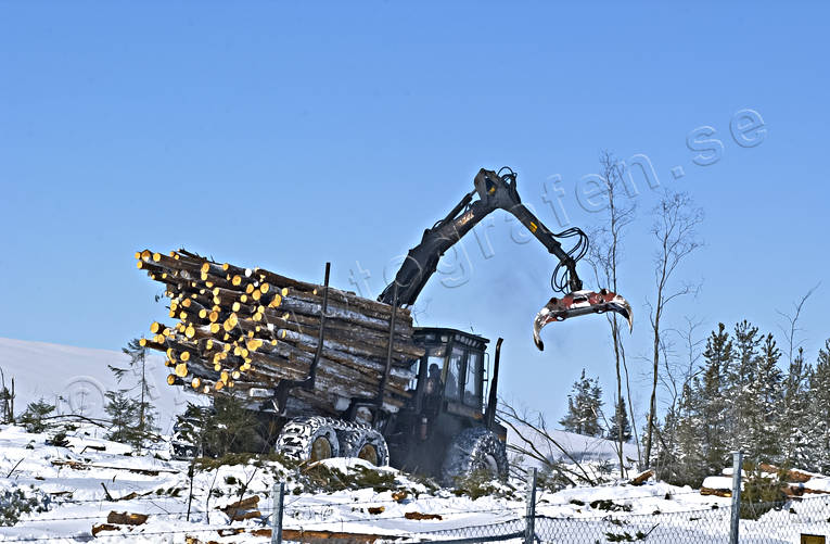 cutting area, felling, forest motor-tractor, forest worker, forestry, load, pulp wood, timber, timber, woodland, work