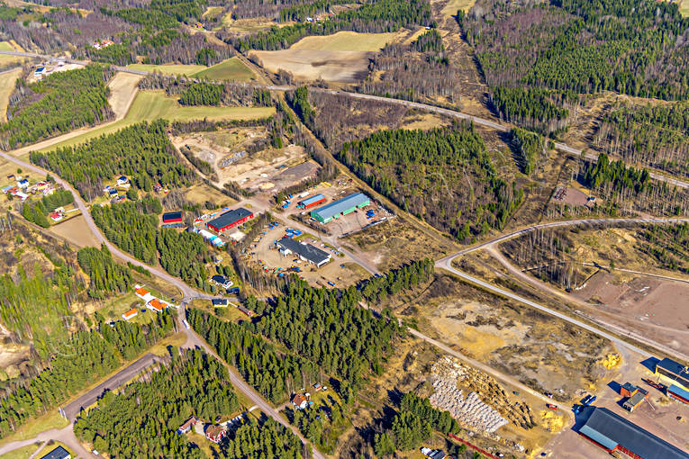 aerial photo, aerial photo, aerial photos, aerial photos, Dalarna, drone aerial, drnarfoto, industrial area, installations, Orsa, spring