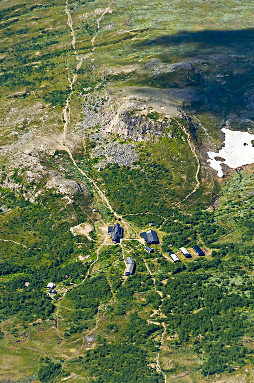 aerial photo, aerial photo, aerial photos, aerial photos, alpine station, drone aerial, drnarfoto, Kebnekaise, Ladtjovagge, landscapes, Lapland, summer, tourist station