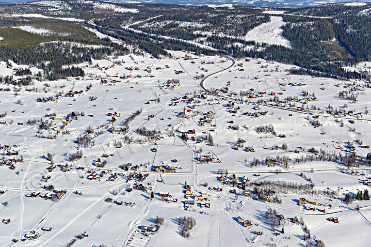 aerial photo, aerial photo, aerial photos, aerial photos, drone aerial, drnarfoto, Jamtland, Klovsjo, samhllen, villages, winter
