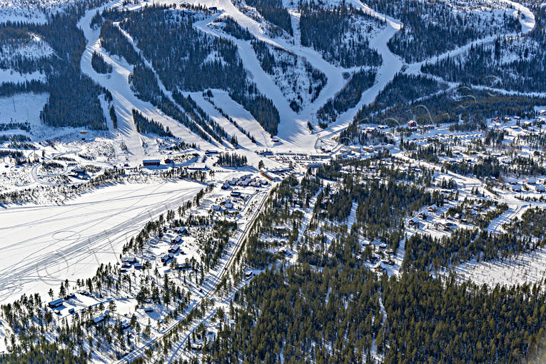 aerial photo, aerial photo, aerial photos, aerial photos, drone aerial, drnarfoto, installations, Jamtland, Klovsjo, ski resort, ski resort, ski slopes, winter