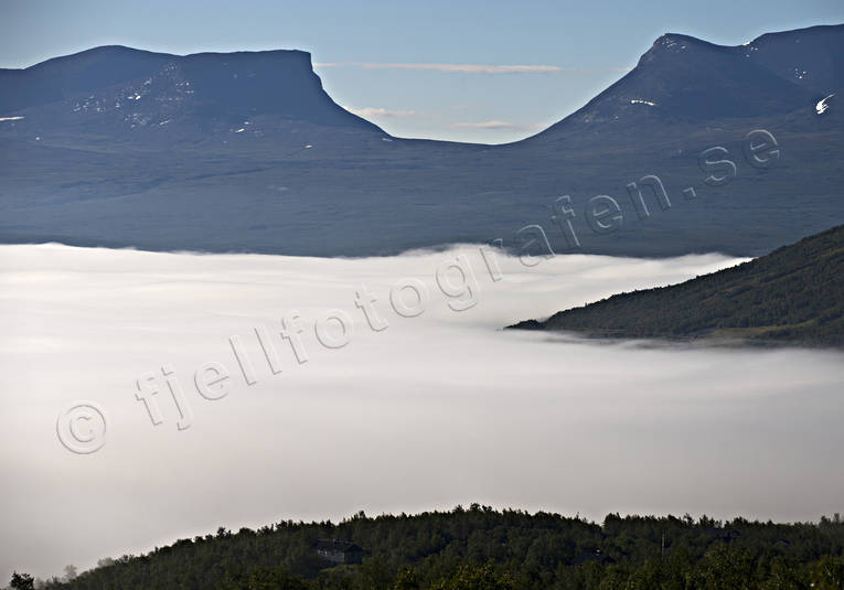 alpine, bank of mist, bjorkliden, fog, landscapes, Lapland, Lapporten, mountain, mountains, summer