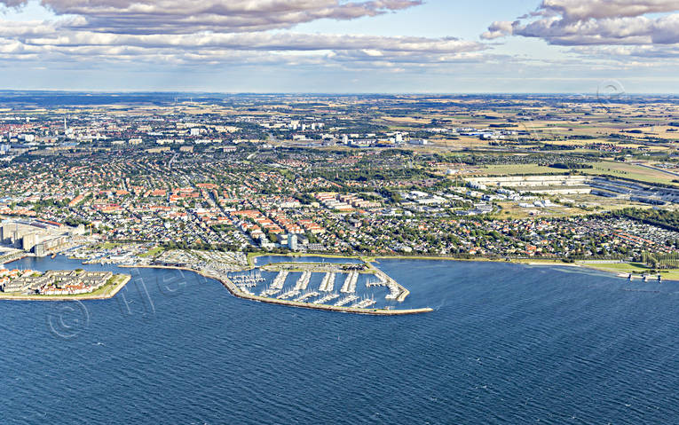 aerial photo, aerial photo, aerial photos, aerial photos, boat harbour, drone aerial, drnarfoto, fishing port, Kalkbrottet, Limhamn, Malm, Sibbarp, Skne, small-boat harbour, stder, summer