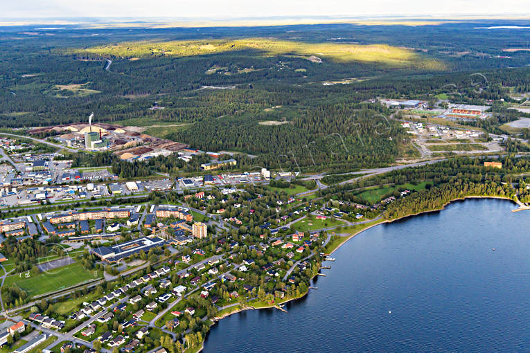 aerial photo, aerial photo, aerial photos, aerial photos, drone aerial, drnarfoto, Jamtland, Lugnvik, Ostersund, residential area, stder, summer, thermal power station