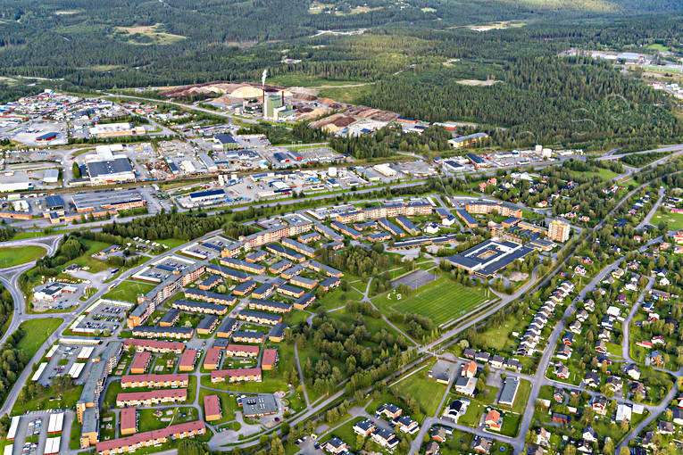 aerial photo, aerial photo, aerial photos, aerial photos, drone aerial, drnarfoto, Jamtland, Lugnvik, Ostersund, residential area, stder, summer, thermal power station