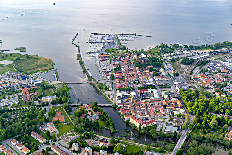 aerial photo, aerial photo, aerial photos, aerial photos, drone aerial, drnarfoto, Mariestad, stder, summer, Vnern, Vstergtland