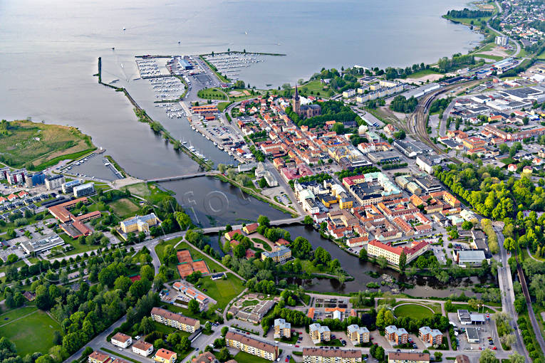 aerial photo, aerial photo, aerial photos, aerial photos, drone aerial, drnarfoto, Mariestad, stder, summer, Vnern, Vstergtland
