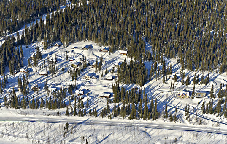 aerial photo, aerial photo, aerial photos, aerial photos, Bydalen, cabins, drone aerial, drnarfoto, Jamtland, mountain huts, sportstugor, winter