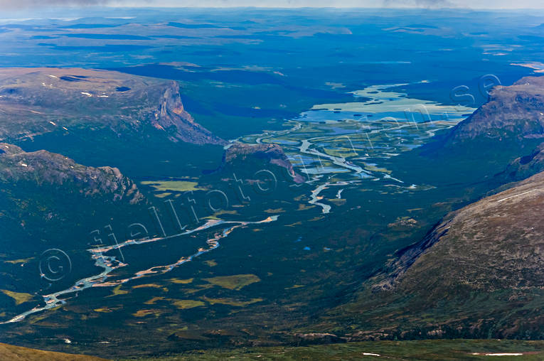 aerial photo, aerial photo, aerial photos, aerial photos, drone aerial, drnarfoto, landscapes, Lapland, national park, Rapa Valley, Rapatno, Sarek, summer