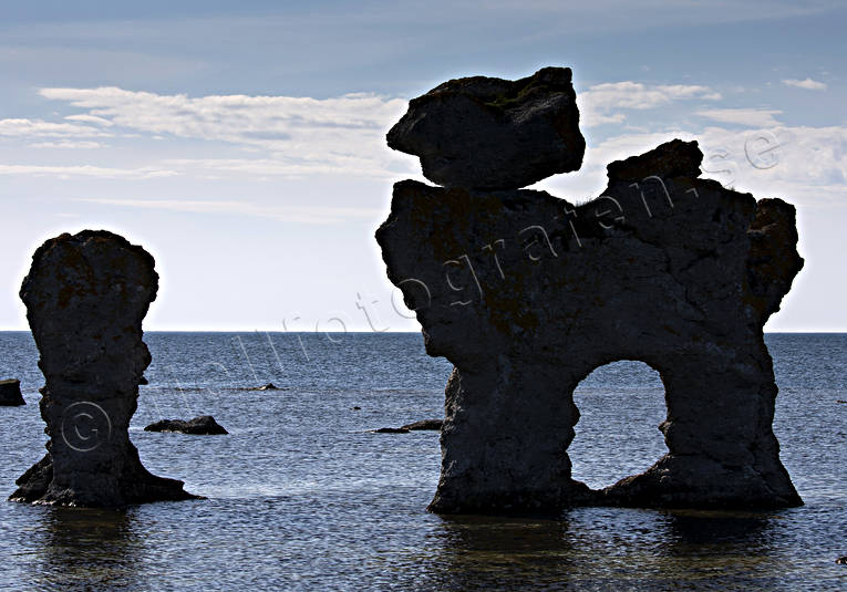 Fr, Gamle-Hamn, Gotland, landscapes, nature, rauk, raukar, sea, seasons, summer