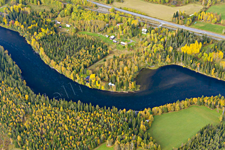 aerial photo, aerial photo, aerial photos, aerial photos, are river, autumn, drone aerial, drnarfoto, fishing spots, Jamtland, Ristafallet, Rista Fall, watercourse
