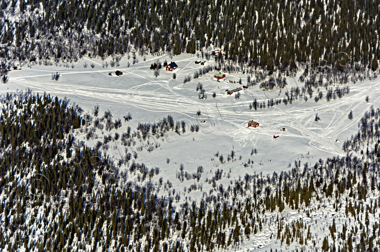 aerial photo, aerial photo, aerial photos, aerial photos, Aktse, drone aerial, drnarfoto, landscapes, Lapland, Lnta, Rapa Valley, sameviste, sami camp, snowmobile trails, winter