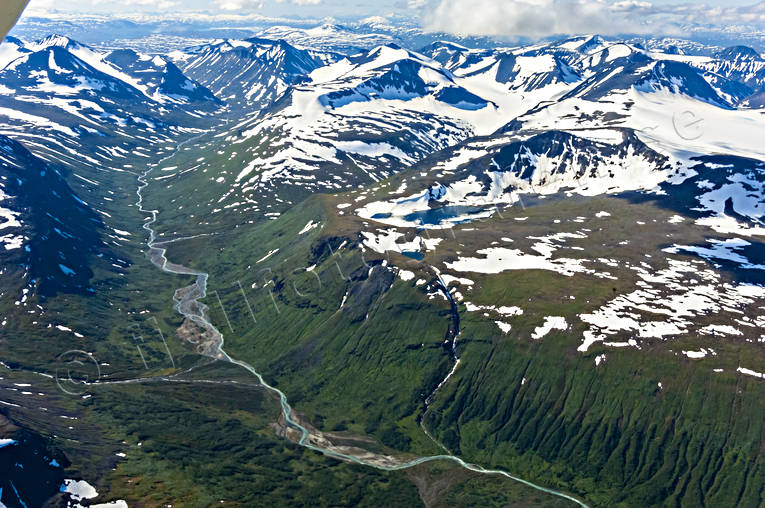 aerial photo, aerial photo, aerial photos, aerial photos, drone aerial, drnarfoto, landscapes, Lapland, Laponia, national park, Sarek, Sarvesvagge, summer
