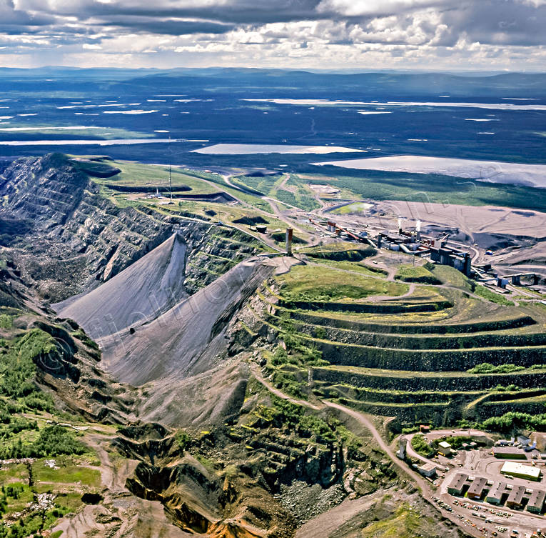 aerial photo, aerial photo, aerial photos, aerial photos, drone aerial, drnarfoto, installations, Kiruna, Lapland, mine, mine, slagghgar, stder