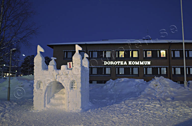 community, Dorotea, kommunhus, Lapland, municipality, samhllen, sculpture, snow sculpture