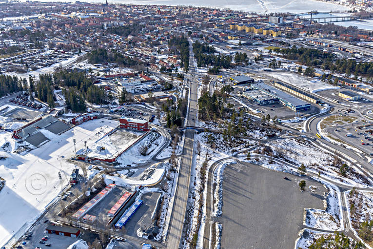 aerial photo, aerial photo, aerial photos, aerial photos, Arctura, drone aerial, drnarfoto, Jamtland, Ostersund, ski stadium, Stadsdel Norr, stder, winter