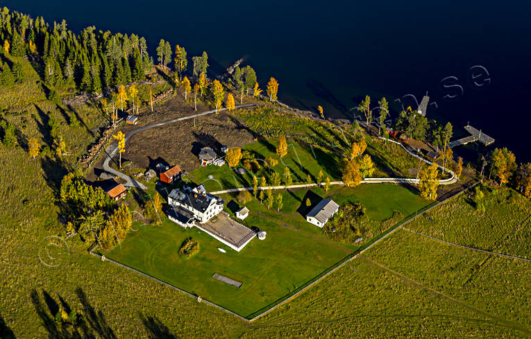 aerial photo, aerial photo, aerial photos, aerial photos, autumn, drone aerial, drnarfoto, Great Lake, hotell, installations, Jamtland, Verkon, Verk slott