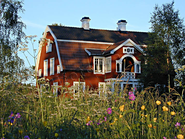 cabins, cottage, evening light, house, Jamtland, Villa