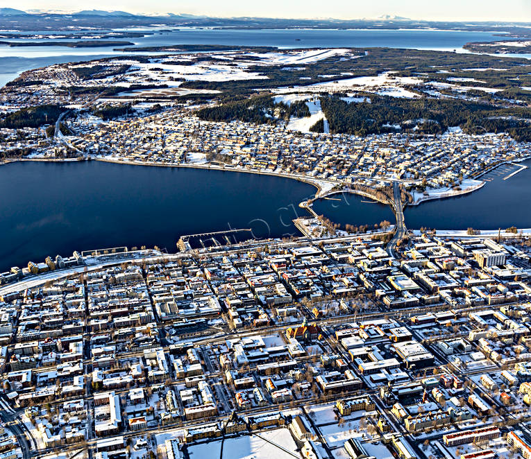 aerial photo, aerial photo, aerial photos, aerial photos, drone aerial, drnarbild, drnarfoto, Froson, Great Lake, Jamtland, Ostersund, Rdhuset, stder, winter
