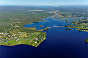 aerial photo, aerial photo, aerial photos, aerial photos, bridge, drone aerial, drnarfoto, E45, Hammerdal, Hammerdalsbron, Hammerdalssjn, Jamtland, summer