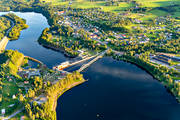 aerial photo, aerial photo, aerial photos, aerial photos, drone aerial, drnarbild, drnarfoto, fishing spots, Hammarstrand, Indal river, Jamtland, samhllen