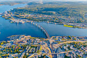 aerial photo, aerial photo, aerial photos, aerial photos, autumn, drone aerial, drnarfoto, Medelpad, stder, Sundsvall, Sundsvallsbron, Sundsvallsfjrden