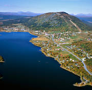 aerial photo, aerial photo, aerial photos, aerial photos, autumn, community, drone aerial, drnarfoto, Funasdalen, Herjedalen, samhllen, slalom slope