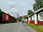buildings, engineering projects, Gammelstad, Gammelstaden, habitation, Lulea, North Bothnia, road, samhllen, street, stder, wooden house