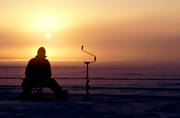 angling, fishing, ice fishing, ice fishing, Kattstrupen, perch, perch fishing, sunset, winter fishing