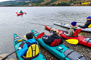 autumn, communications, kayak, lake, outdoor life, sport, tube, paddle, vatten, water, water sports, ventyr