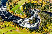 aerial photo, aerial photo, aerial photos, aerial photos, are river, autumn, drone aerial, drnarfoto, fishing spots, Jamtland, Ristafallet, Rista Fall, swedish mountains, watercourse